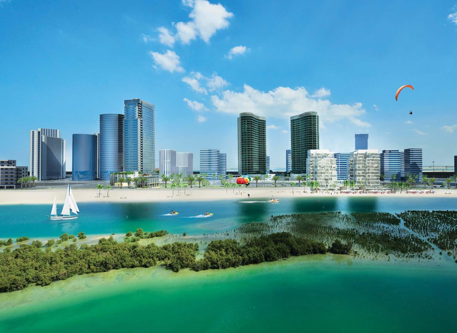 Yasmina Residence low-rise residential buildings overlooking the Arabian Gulf in Shams Abu Dhabi